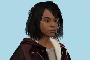 DBH Alisha Detroit, DBH, Become-Human, female, girl, woman, people, xna, characters, animated
